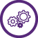 Technical paper Icon of three cogs.